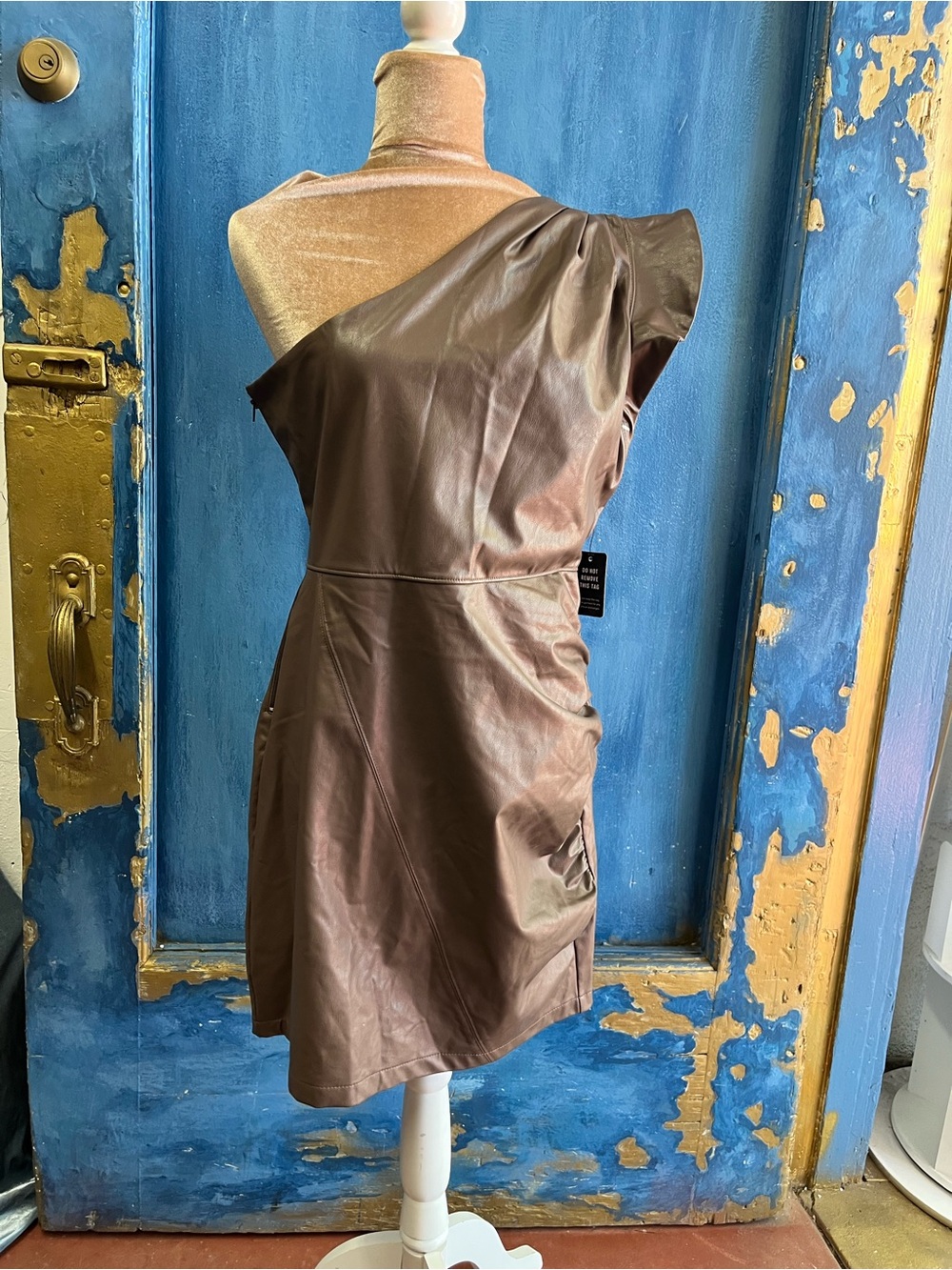 Brown mid length dress